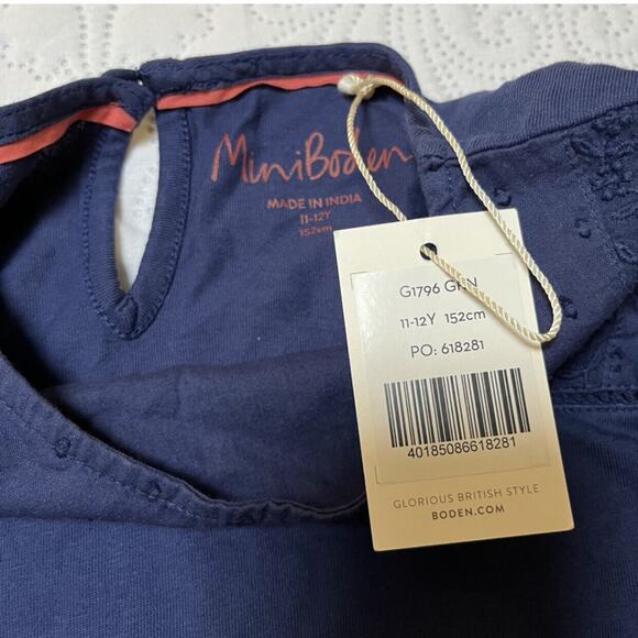 NWT Mini Boden Broderie Top Size 11/12 - Picture 4 of 5